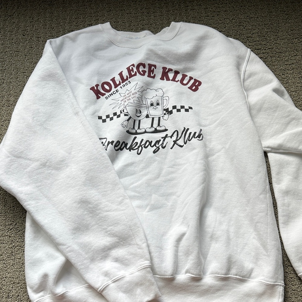 White Graphic Sweater